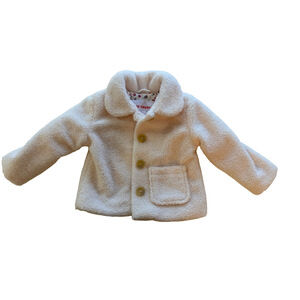 Baby Joe Fresh Cream Faux Fur Coat Size 12-18M Sherpa
